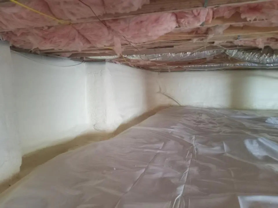 Crawl space encapsulation with closed-cell spray foam for Spray Foam Roofing Repair in Parker